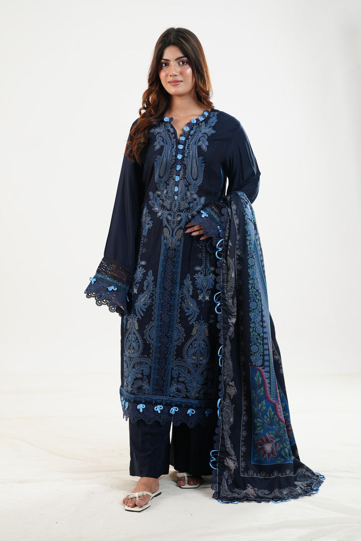 Design 3B - Maria B M Print Festive Stitched