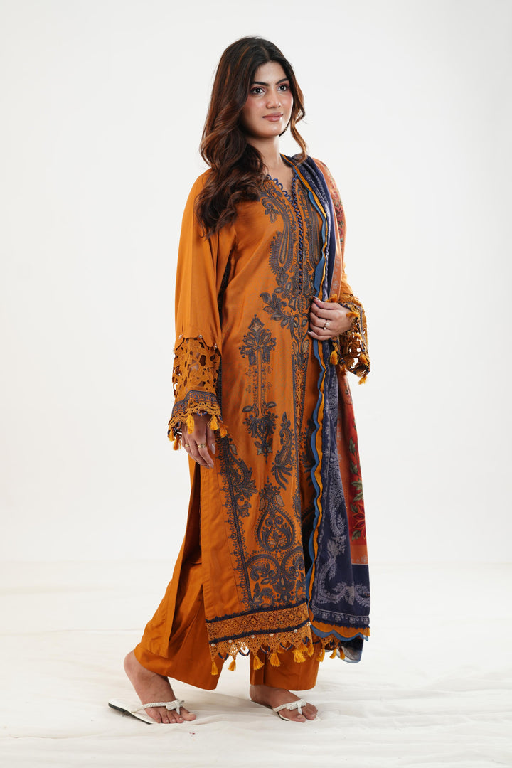 Design 3A - Maria B M Print Festive Stitched