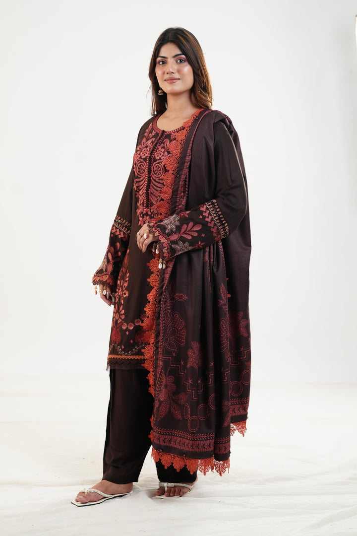 Design 4A - Maria B M Print Festive Stitched