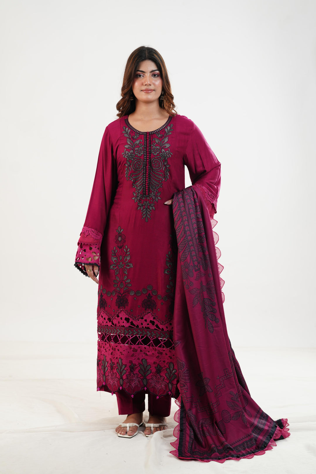 Design 4B - Maria B M Print Festive Stitched