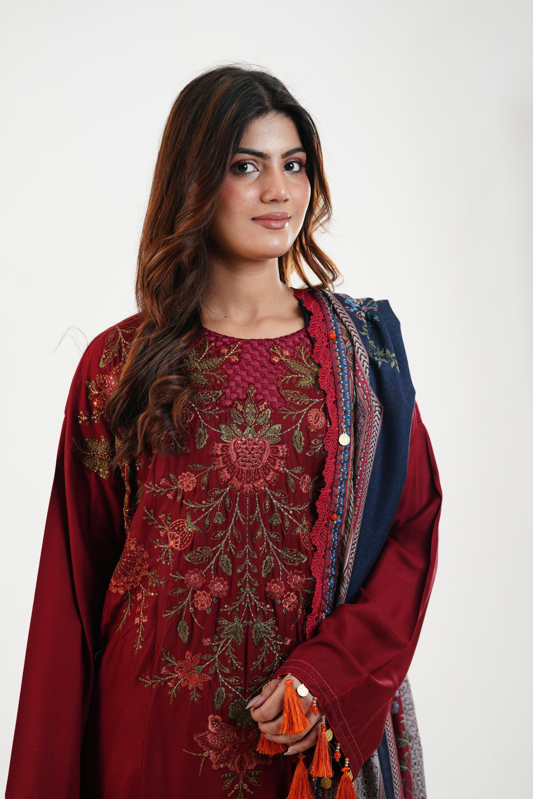 Design 5A - Maria B M Print Festive Stitched