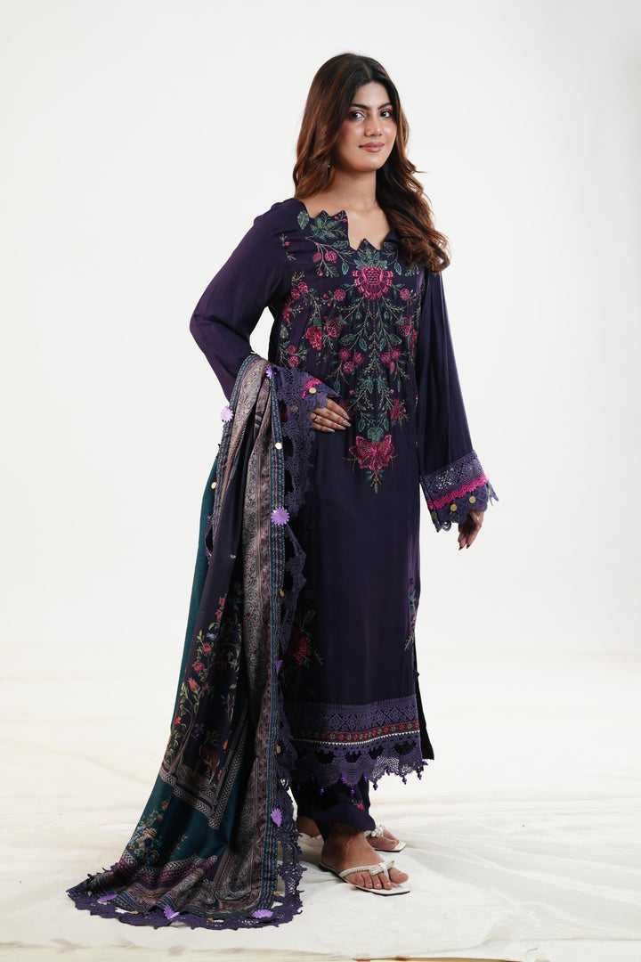 Design 5B - Maria B M Print Festive Stitched