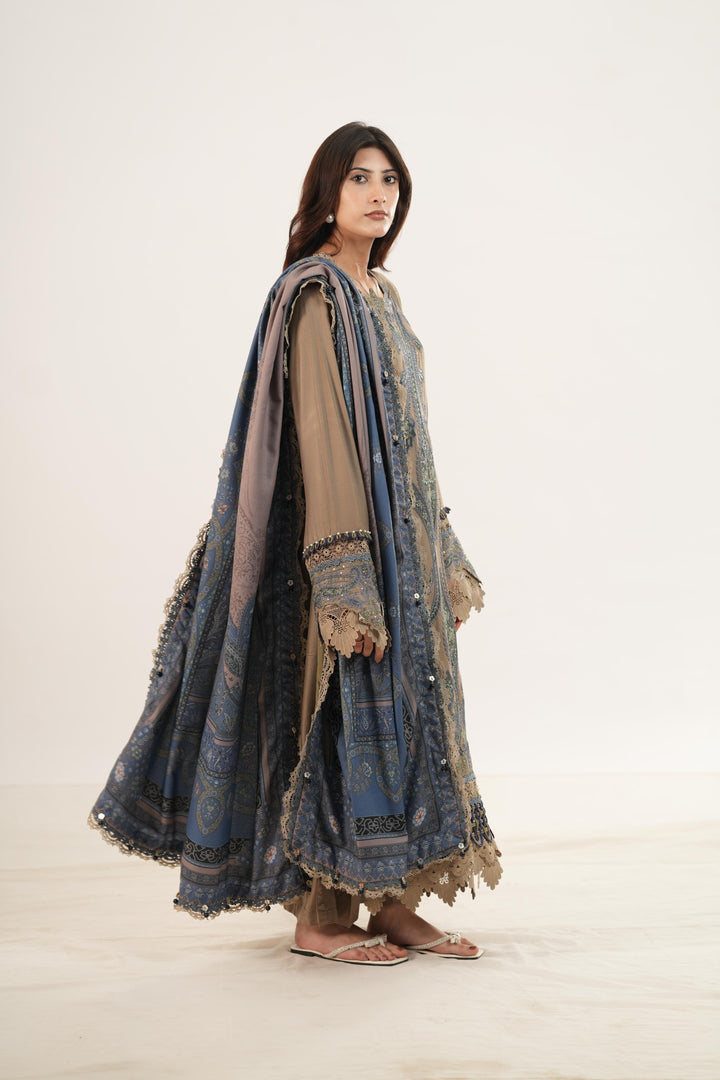 Design 6A - Maria B M Print Festive Stitched