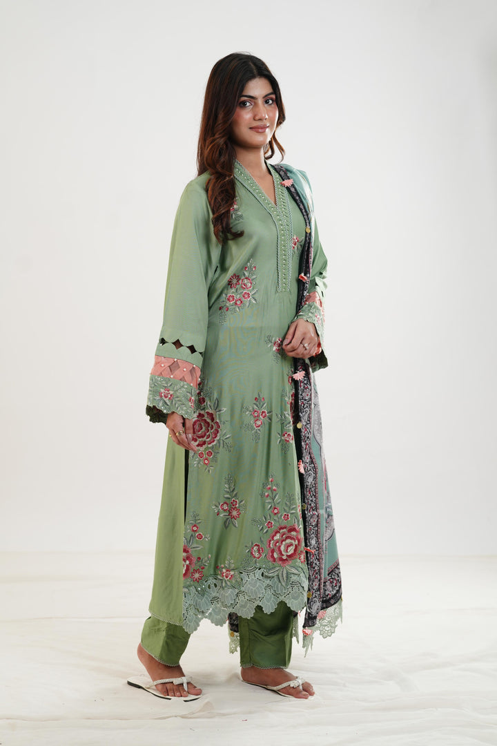 Design 8A - Maria B M Print Festive Stitched