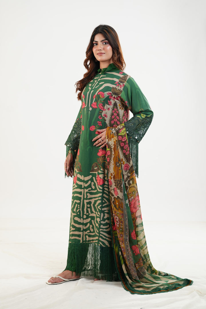 Design 10A - Maria B M Print Festive Stitched