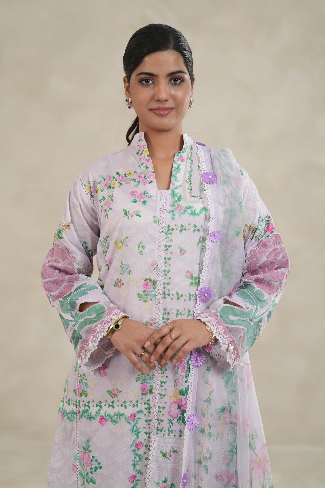 Design 4A - Maria B M Print Stitched