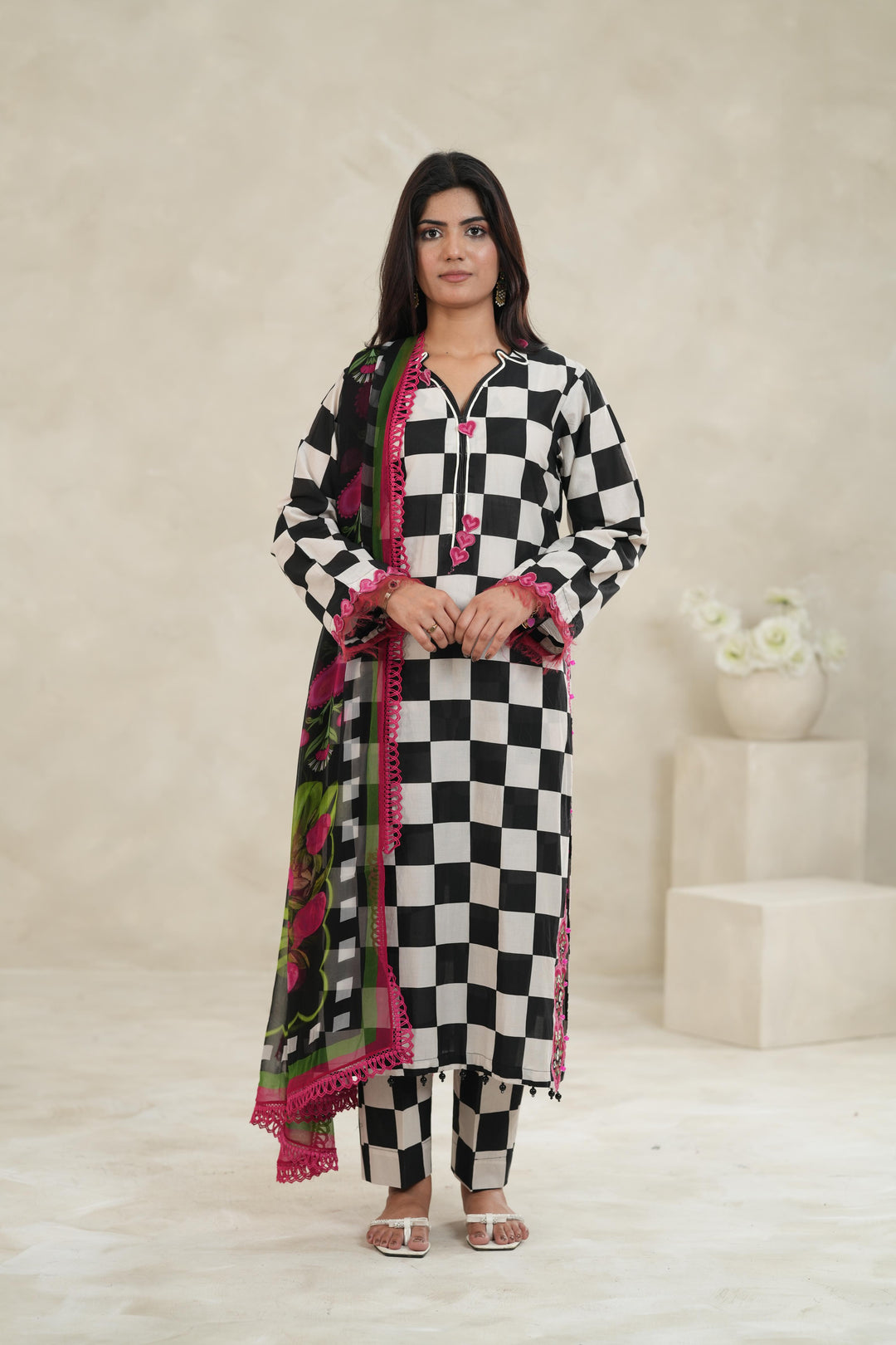 Design 6B - Maria B M Print Stitched