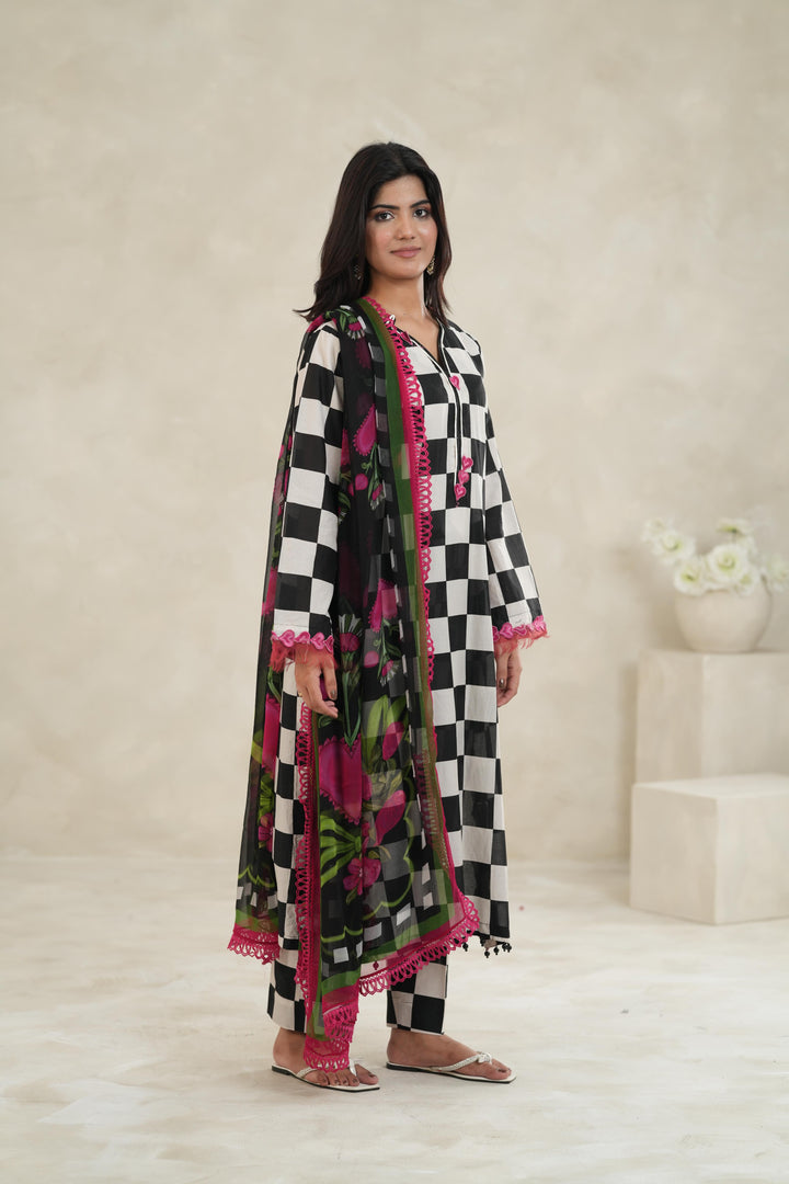 Design 6B - Maria B M Print Stitched