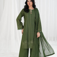 Mystic Veil - Cross Stitch Chikankari Stitched