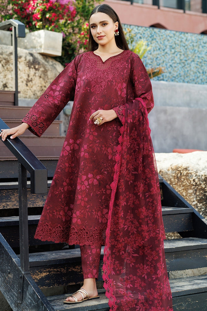 Merlot Muse - Farasha Printed Essentials Stitched