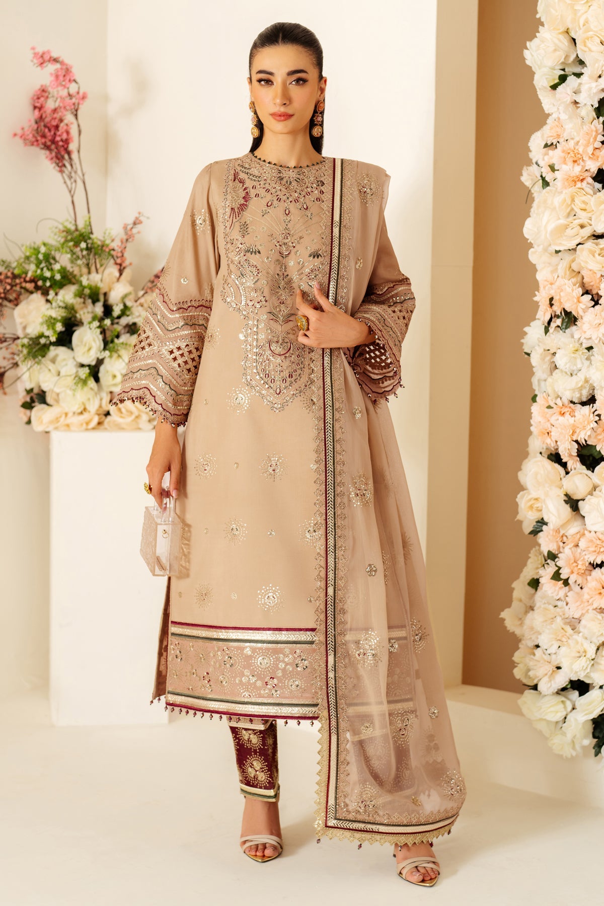 Oak - Alizeh Luxe - Luxury Raw Silk Stitched