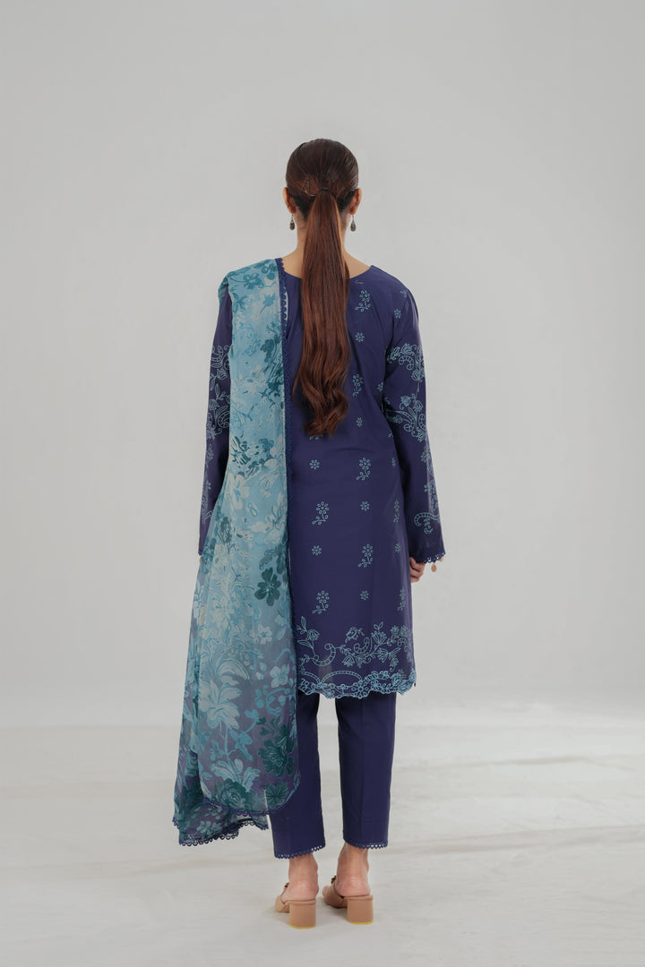 Ocean Drop - Cross Stitch Embroidered Lawn Stitched