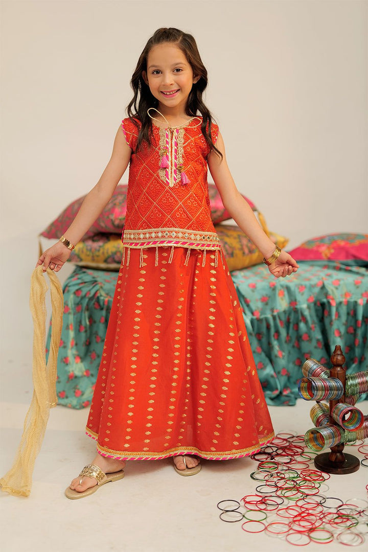Banarsi Jacquard Rust Stitched Suit - Senorita