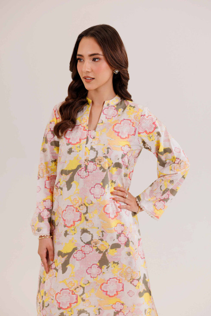 Cambric Multi Stitched Suit - Nishat