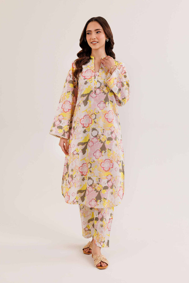 Cambric Multi Stitched Suit - Nishat