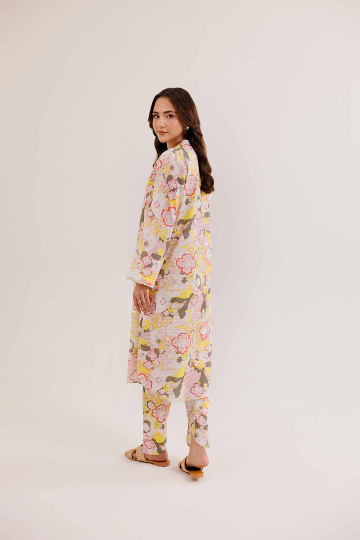 Cambric Multi Stitched Suit - Nishat