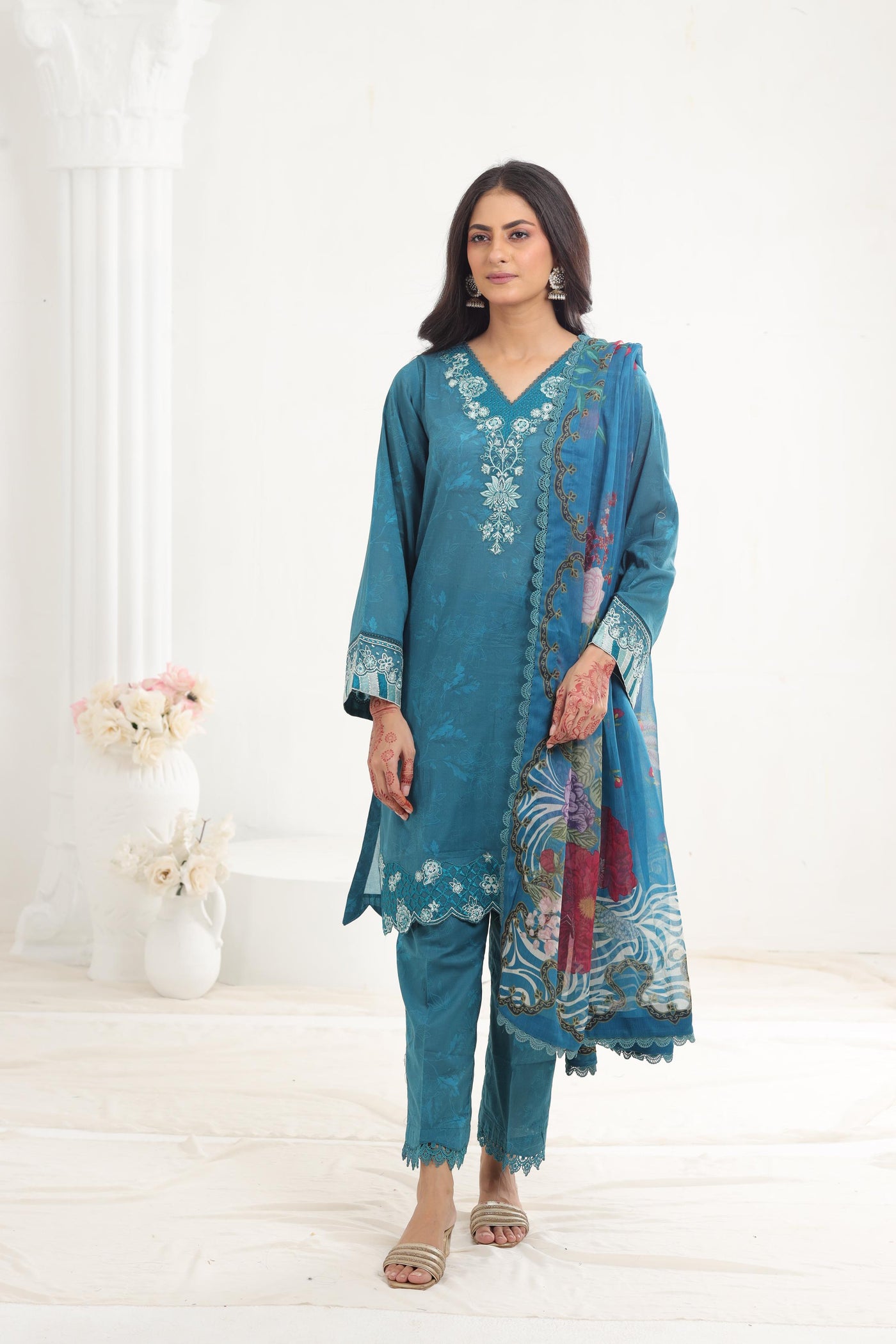 Periwinkle - Farasha Seraya Stitched Lawn SS'24