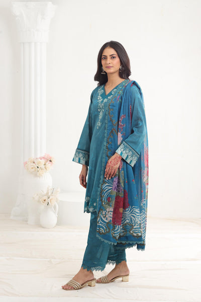 Periwinkle - Farasha Seraya Stitched Lawn SS'24