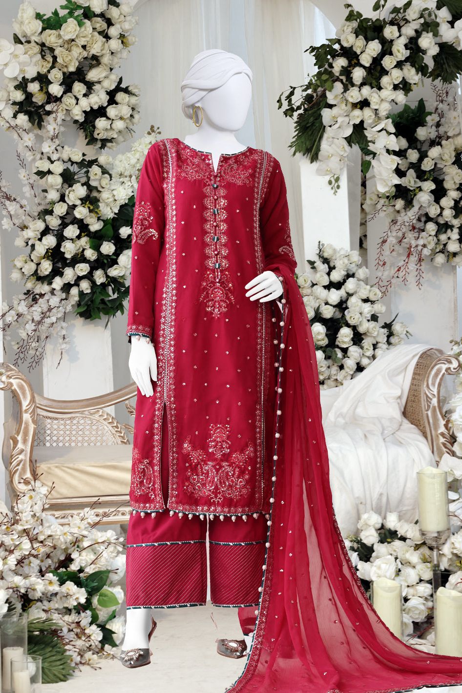 Chiffon Purple Stitched Suit - Panjnad by J. Junaid Jamshed