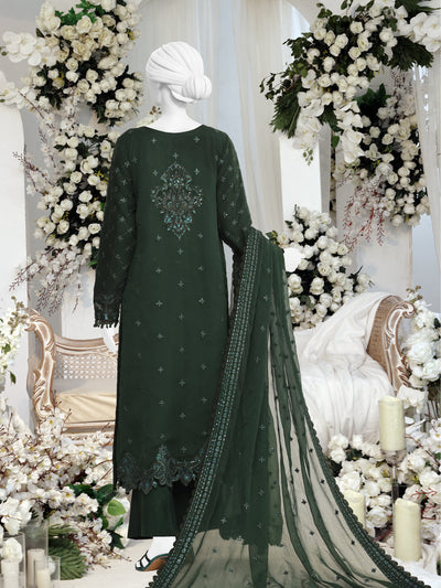 Chiffon Green Stitched Suit - Panjnad by J. Junaid Jamshed