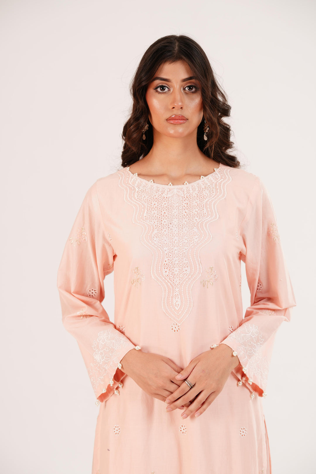 Pink Blossom - Cross Stitch Premium Lawn Stitched