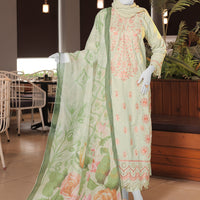 Twisted Fabric Green Stitched Suit - J. Junaid Jamshed