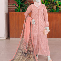 Twisted Fabric Pink Stitched Suit - J. Junaid Jamshed