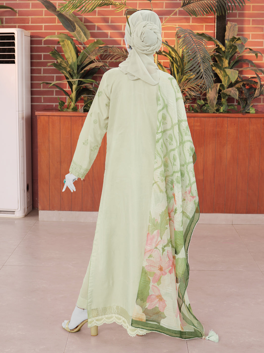 Twisted Fabric Green Stitched Suit - J. Junaid Jamshed
