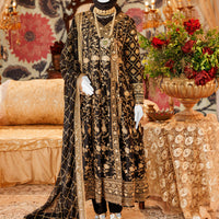 Chiffon Black Stitched Suit - J. Junaid Jamshed