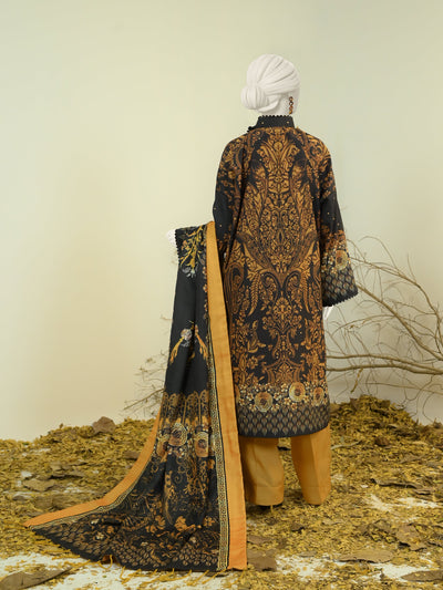 Swiss Khaddar Brown Stitched Suit - J. Junaid Jamshed