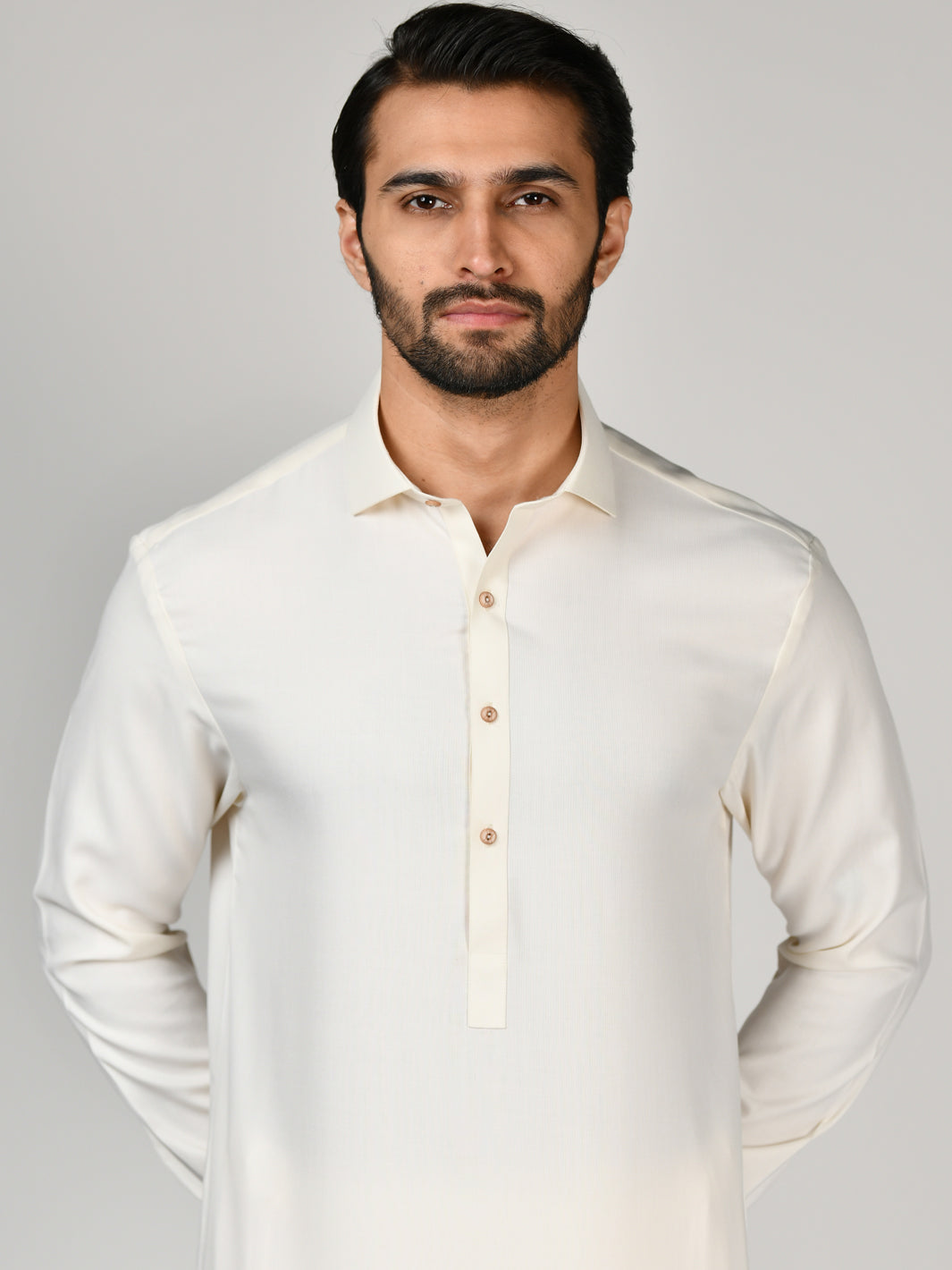 Blended Cream Shalwar Kameez - Panjnad by J. Junaid Jamshed