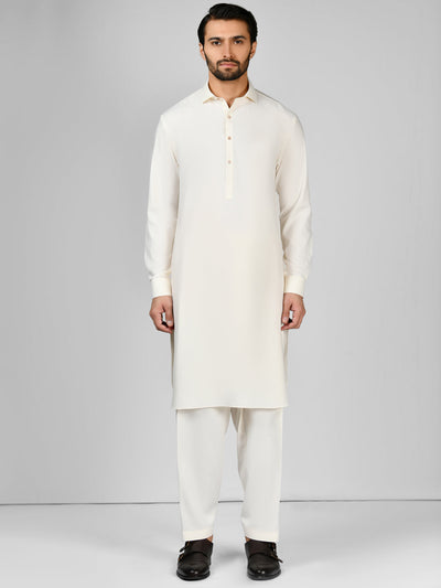 Blended Cream Shalwar Kameez - Panjnad by J. Junaid Jamshed