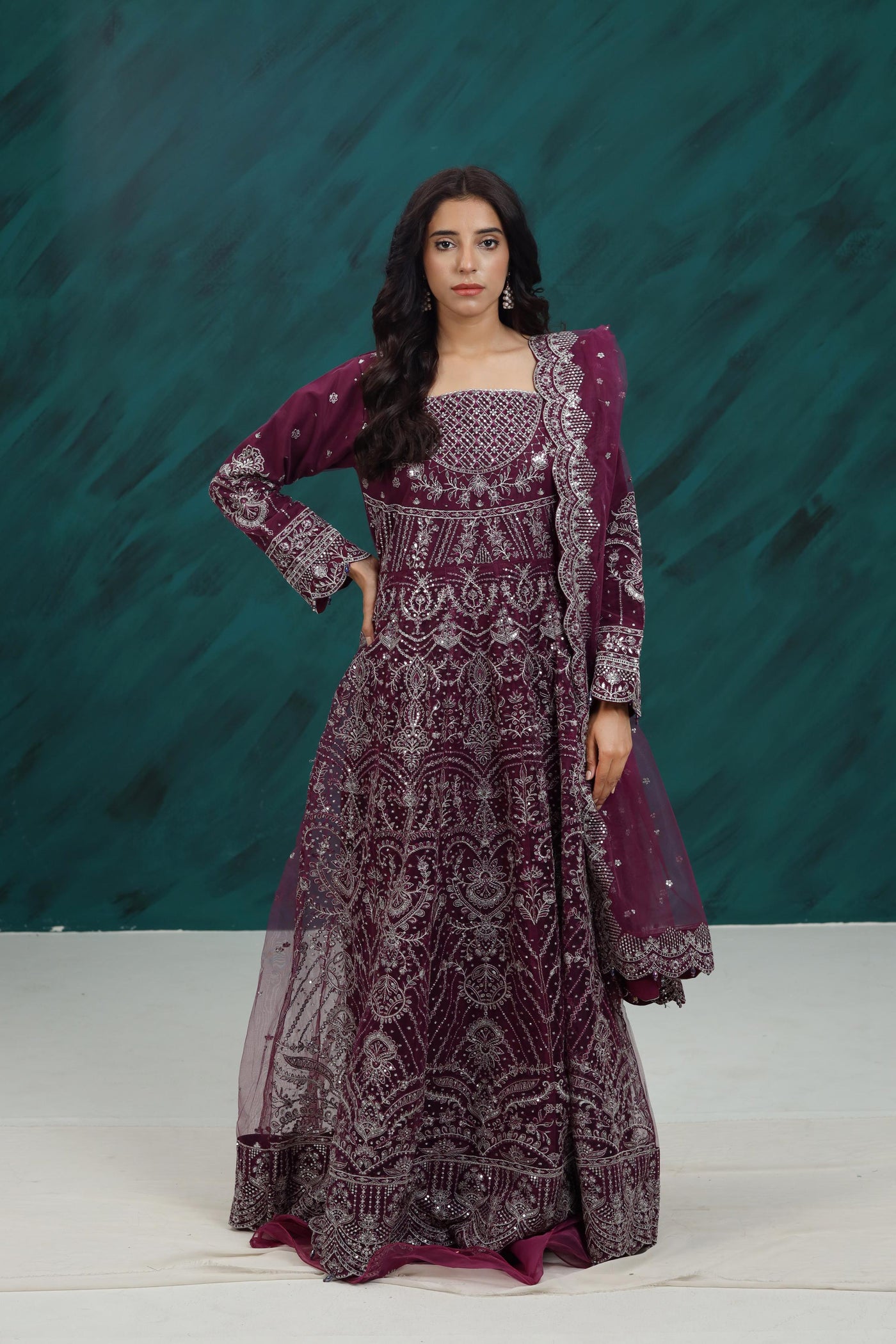 Plum Passion - Farasha Lumiere Formal Stitched