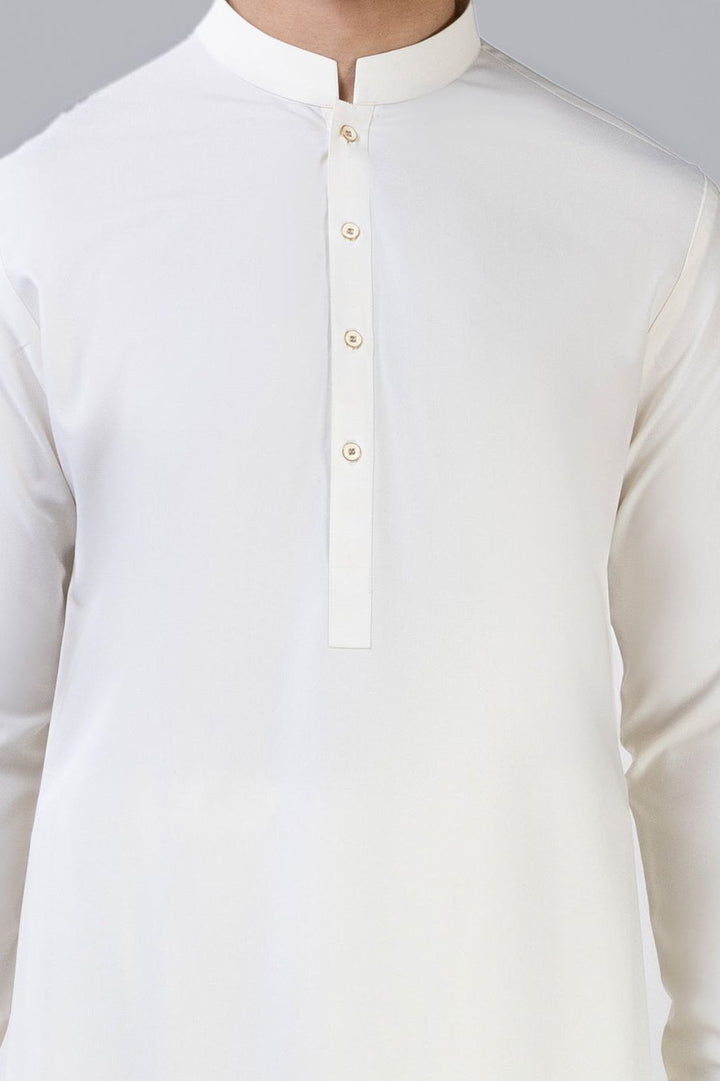 Blended Boski Cream Shalwar Kameez - Panjnad by J. Junaid Jamshed