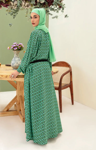 Faha Green Abaya