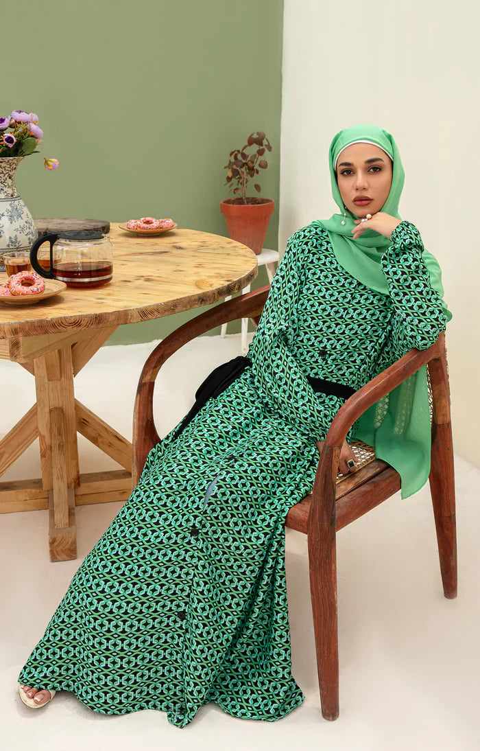 Faha Green Abaya