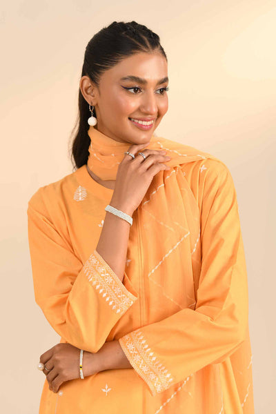 Embroidered Yellow 2 Piece Suit - Nishat