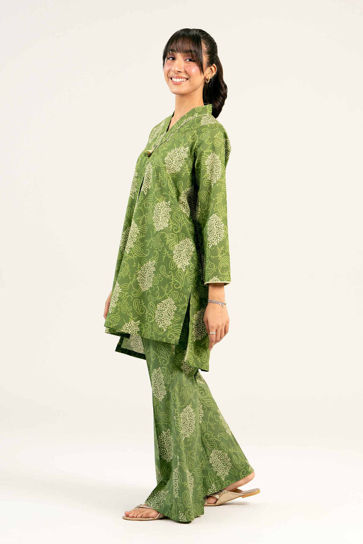 Cambric Green Stitched Suit - Nishat