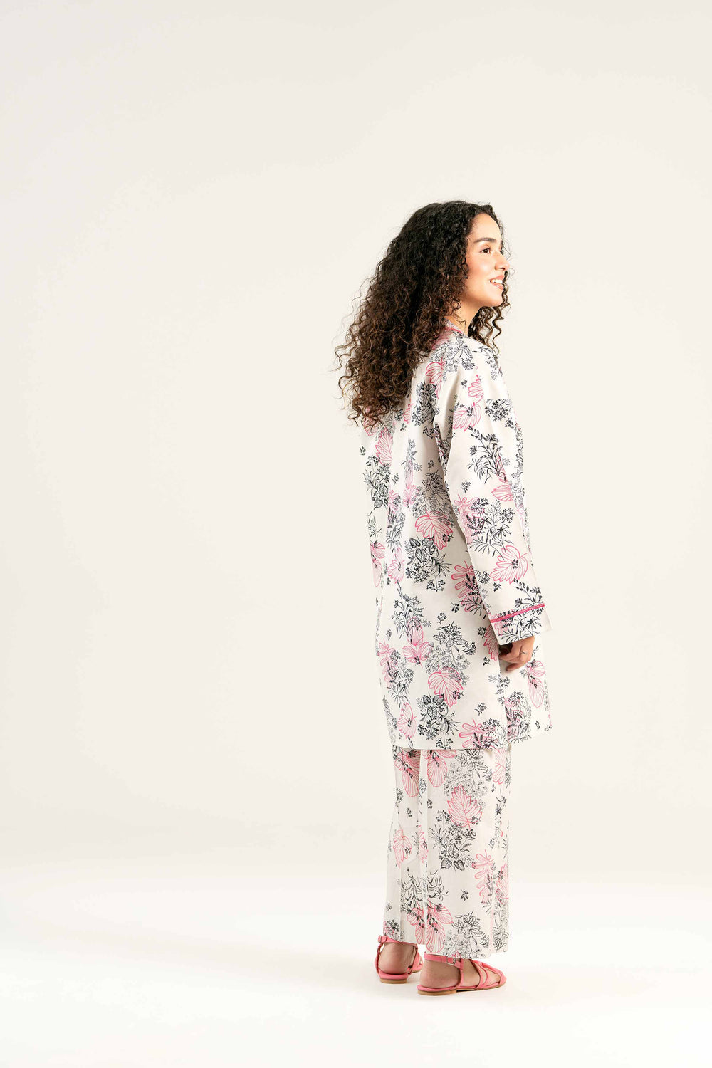 Cambric Grey Stitched Suit - Nishat