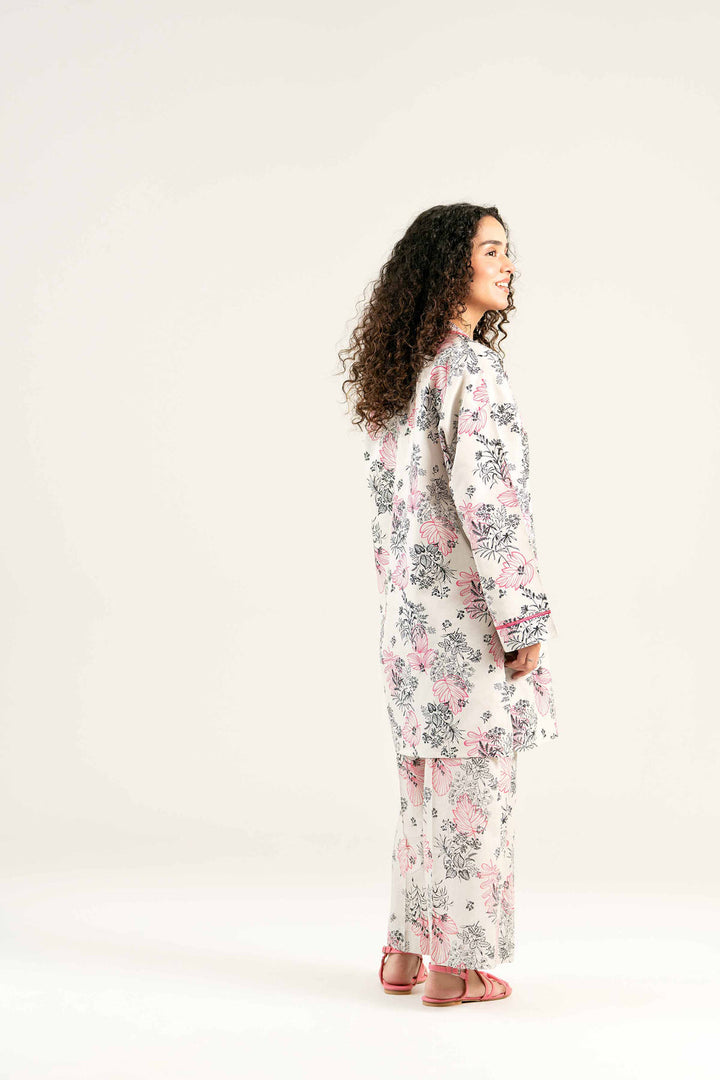 Cambric Grey Stitched Suit - Nishat