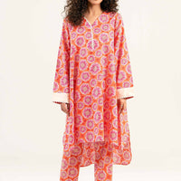 Cambric Orange Stitched Suit - Nishat