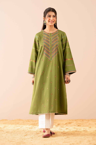 Cambric Green Kurti - Nishat