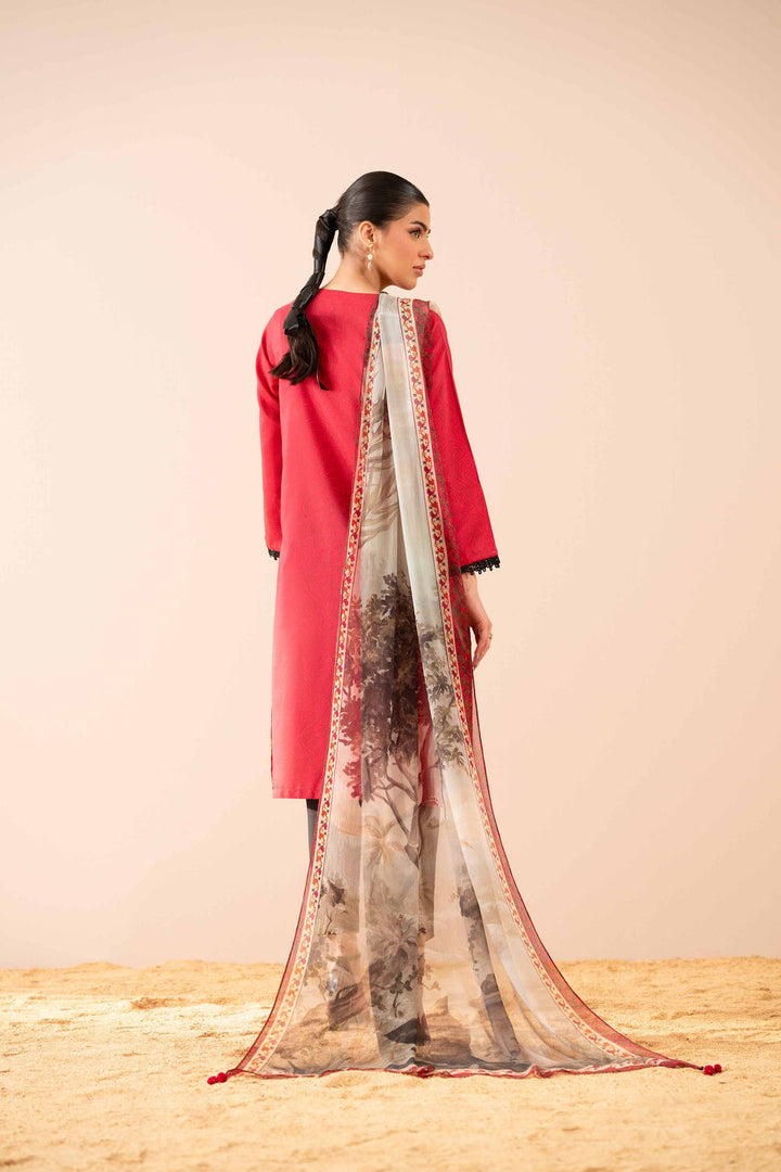 Silk Pink Stitched Suit - Nishat