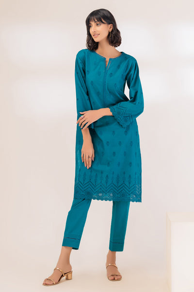 Cambric Teal 2 Piece Stitched Suit - Bonanza