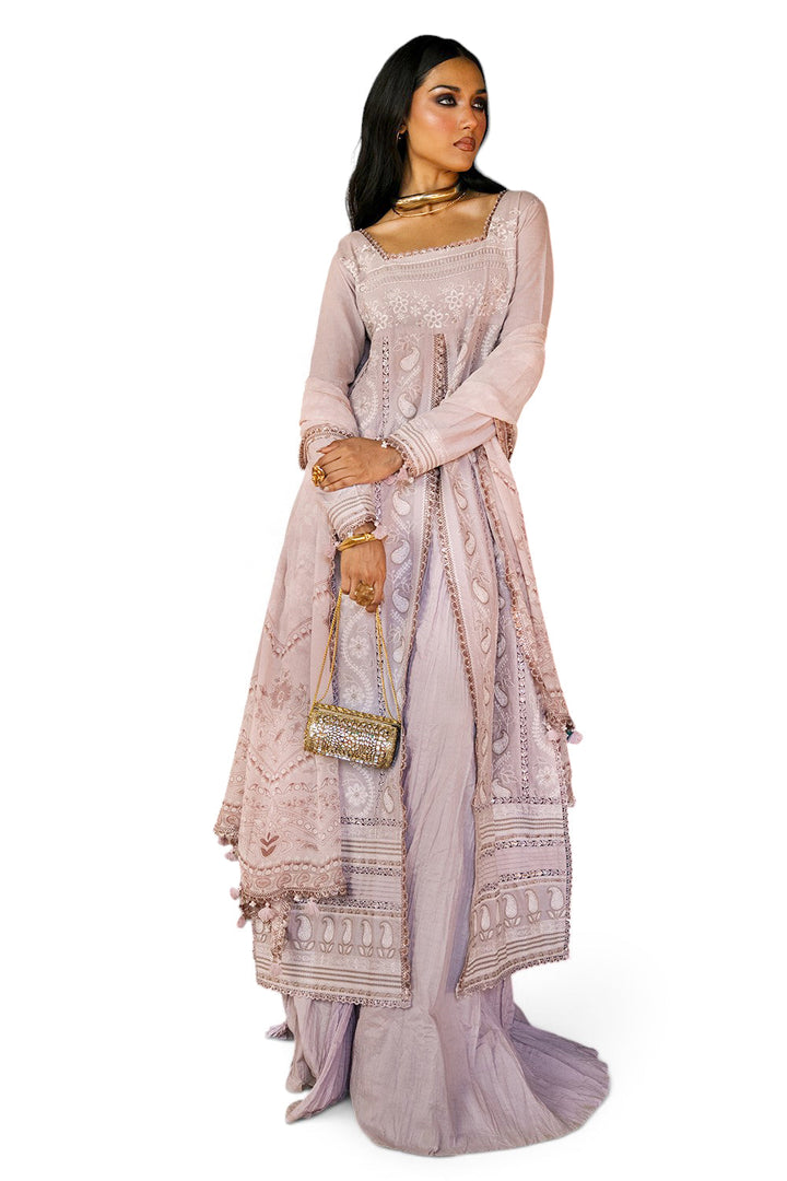 Embroidered Lawn Lilac Stitched Suit - Gul Ahmed