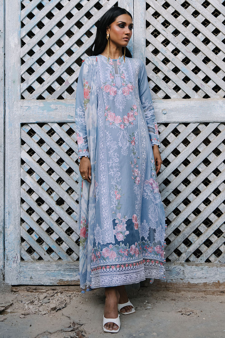 Embroidered Lawn Blue Stitched Suit - Gul Ahmed
