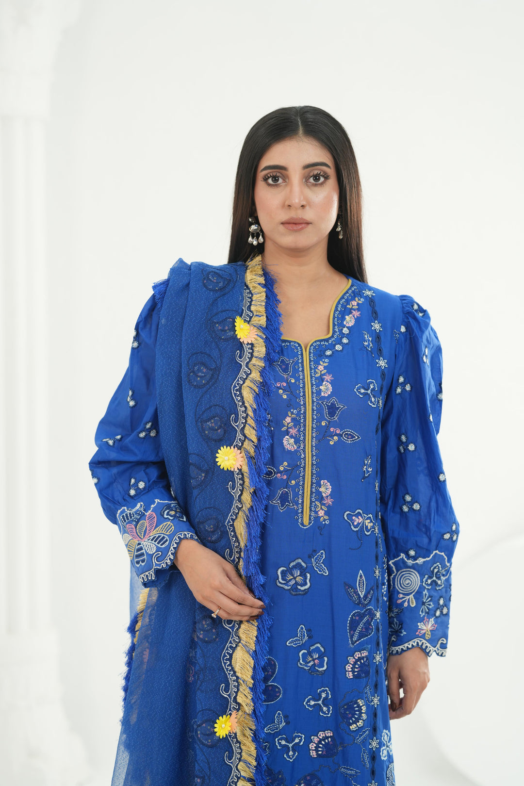 Emina - Qalamkar Festive Lawn '26 Stitched