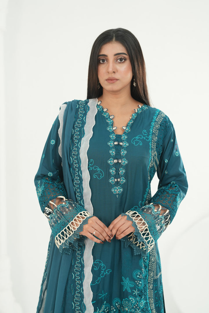 Kaisa - Qalamkar Festive Lawn '26 Stitched