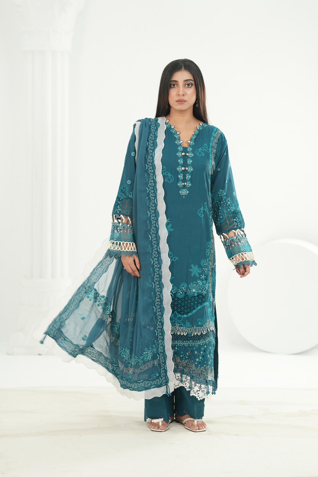 Kaisa - Qalamkar Festive Lawn '26 Stitched