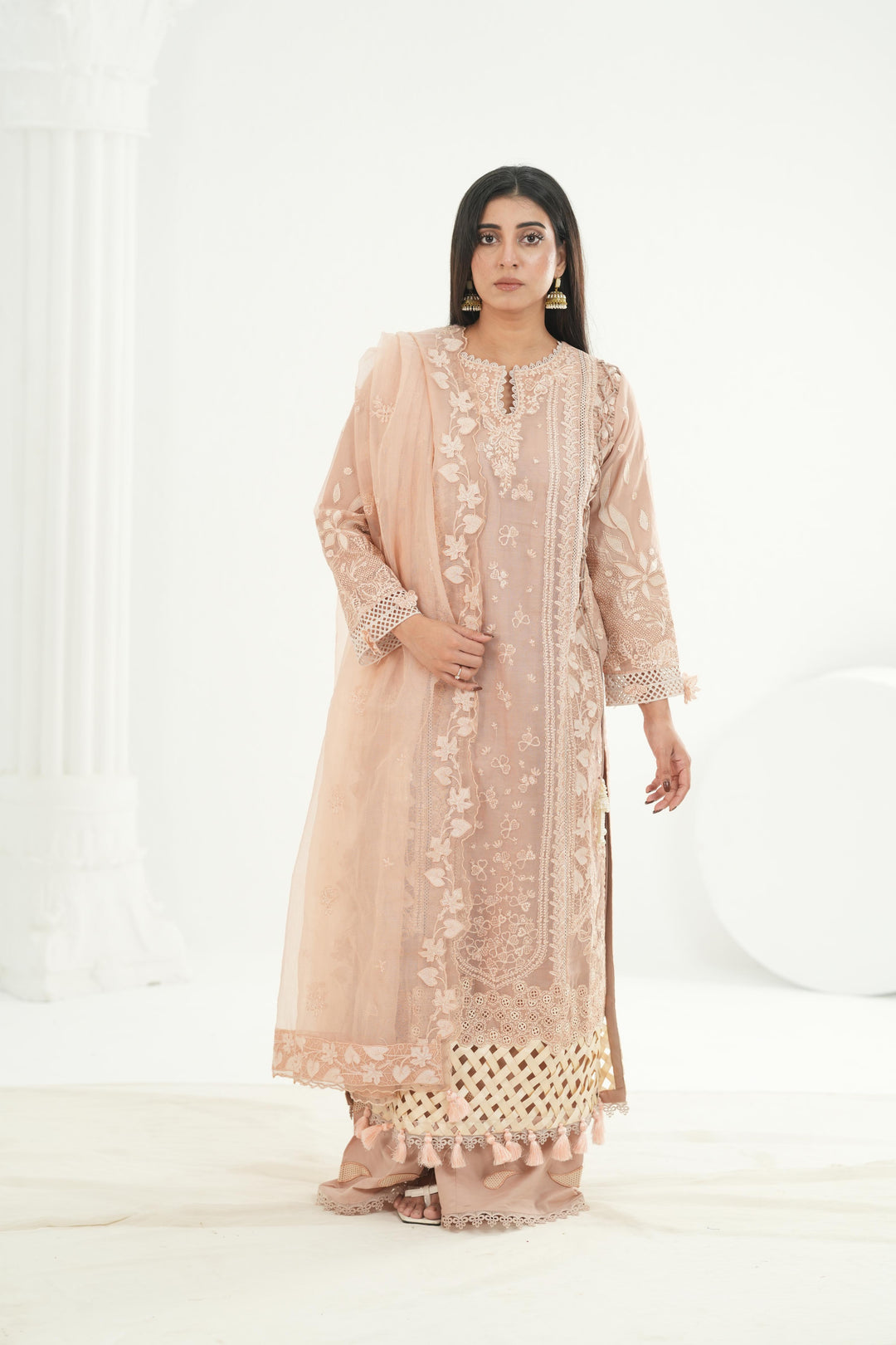 Jina - Qalamkar Festive Lawn '26 Stitched